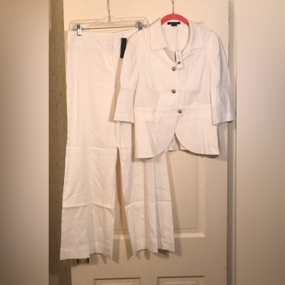 NWT Theory linen casual pants suit